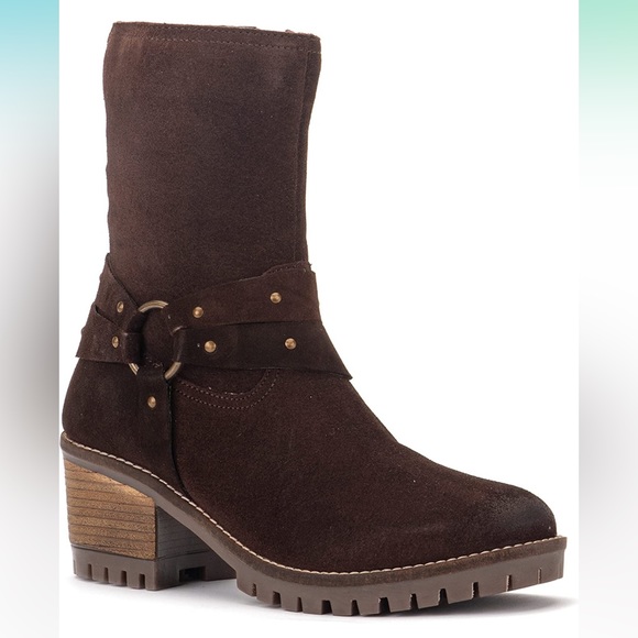 NEW $295!! Vintage Foundry SIENNA Boot Suede Motorcycle Style - Picture 6 of 6